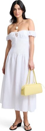 Onia Off-Shoulder Midi Dress in White at Nordstrom, Size 10