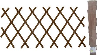 Trade Shop Trade Shop - Traliccio Rete In Vimini Bamboo 100x200cm Estensibile Marrone Piante Rampicanti