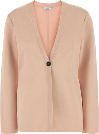 Ferragamo Roze Stretch Viscosemix Cardigan - Dames - Vesten - Roze - M - Nylon - Truien & Vesten