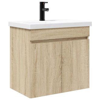 vidaXL M&oacute;dulo De Ba&ntilde;o Con Grifer&iacute;a Roble Sonoma 61 X 40 X 74,5 Cm Vidaxl