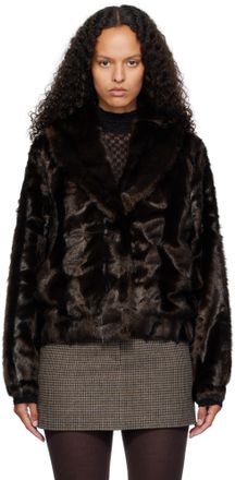 RECTO 70S ORCHID FAUX FUR OVERSIZED COAT