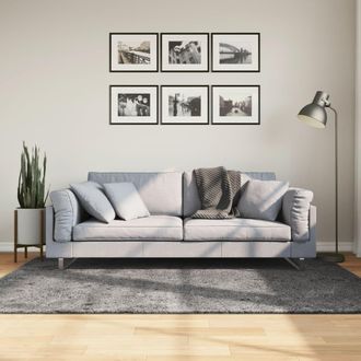 vidaXL Vidaxl - Alfombra De Pelo Corto Suave Lavable Huarte Antracita 140x200cm