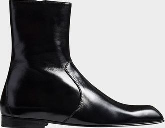 Khaite Colt Leather Ankle Boots