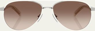 Prada PR B57S Aviator Steel Sunglasses