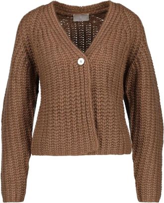 Hemisphere Cashmere en Katoen Vest - Dames - Cashmere truien - Bruin - XL - Katoen - Truien & Vesten