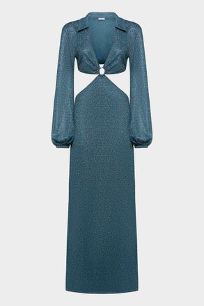 Os&eacute;ree Lumiere Cut Out Long Dress