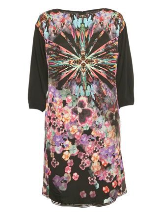 Cavalli crepe print dress - Black