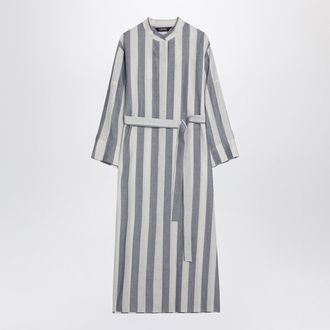 Max Mara S Max Mara White/Blue Striped Shirt Dress