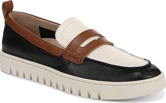 Vionic Womens Uptown Loafer In Black Multi Tumbled Leather