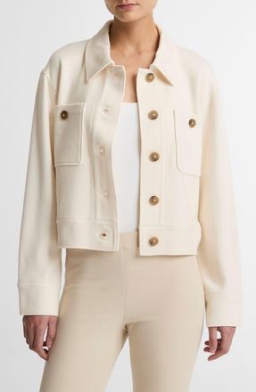 Vince Ponte Knit Jacket in Off White at Nordstrom, Size Xx-Small
