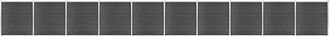 vidaXL Vidaxl - Juego De Paneles De Valla Wpc Negro 1737x186 Cm