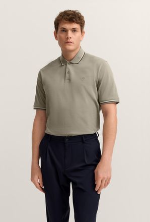 Bugatti Poloshirt BUGATTI Modern Fit, Herren, Gr. XXL, 130, moos, 100% Baumwolle, unifarben, normal, ohne Ausschnitt, Rippb&uuml;ndchen, Shirts Poloshirt, Basic Es