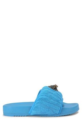 Kurt Geiger Puff Eagle Head Slide Sandal in Medium Blue at Nordstrom, Size 11