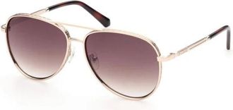 Guess Sunglasses, male, Yellow, Size: ONE SIZE Metal Frame Sunglasses