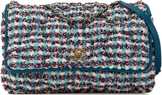 Chanel Hobo Bags - 2016-2017 Maxi Tweed Chesterfield Single Flap - Gr. unisize - in Blau - für Damen