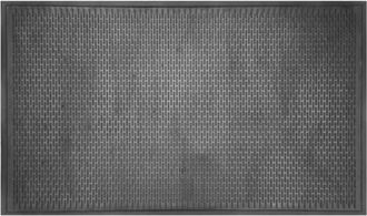 Imports Decor Heavy Duty Rubber Scraper Mat - Diamond Pattern Non-Slip Outdoor Door Mat for Entryway, Patio & Poolside