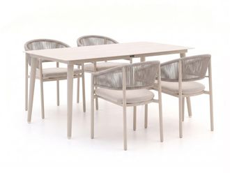 Bellagio la vita attrattiva Bellagio Panaro/Sora 160cm dining tuinset 5-delig stapelbaar