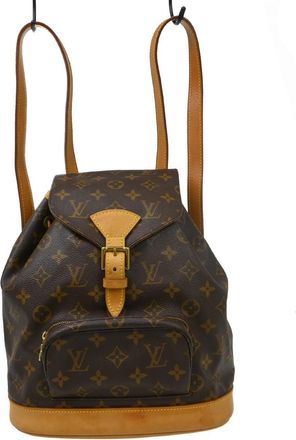 Louis Vuitton Vintage Montsouris Monogram Canvas Brown Canvas Backpack Bag (Pre-Owned)