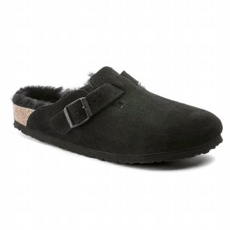 Birkenstock Womens Boston Shearling Clog - Regular Width In Black