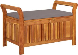 vidaXL Vidaxl - Banco Almacenaje Jard&iacute;n Con Coj&iacute;n Madera Maciza De Acacia 91 Cm