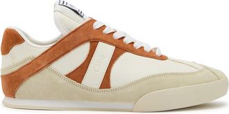 Chlo&eacute; Kick Panelled Leather Sneakers - Brown - 41 (IT41 / UK8)