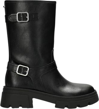 Mexx Sumatra River Enkellaars - Dames - Enkellaarsjes - Zwart - 41 EU - Leer - Schoenen