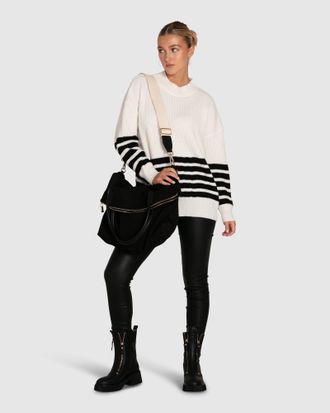 Belle & Bloom Everything I Do Oversize Striped Knit