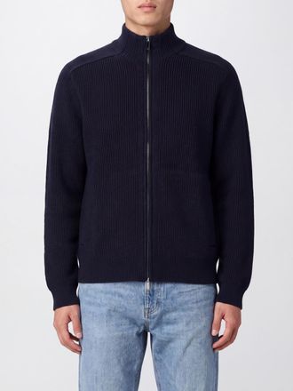 Emporio Armani Cardigan in lana con collo a dolcevita e zip
