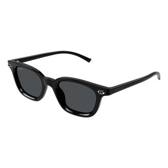 Gucci Ovale Zonnebril - Heren - Zonnebrillen - Zwart - 48 MM - Nylon - Accessoires