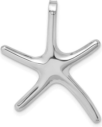 Diamond2Deal 14k Gold Polished Starfish Chain Slide Pendant