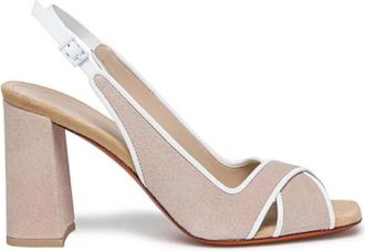 Santoni Slingback - Dames - Sandalen met hakken - Roze - 37 1/2 EU - Su&egrave;de - Schoenen