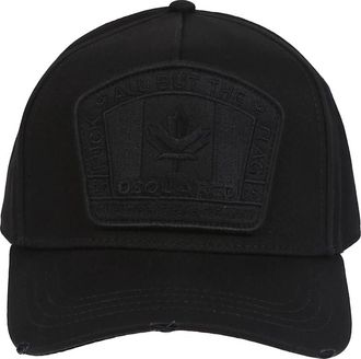 Dsquared2 Logo Baseball Cap - Heren - Petten - Zwart - ONE Size - Katoen - Accessoires