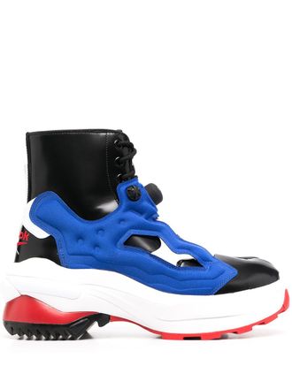 Maison Margiela x Reebok Tabi Instapump Fury sneakers - women - Polyester/Polyurethane/Rubber/Elastane/Calf Leather - 35.5 - Black