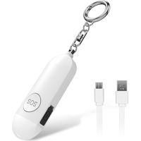 OEM Alarma Personal De 130 Decibelios, Alarma De Autodefensa Con Luz Led, Llavero Con Alarma Personal Recargable - Crezuo