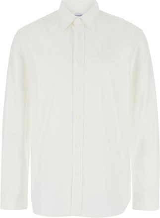 Burberry White Solid Shirt
