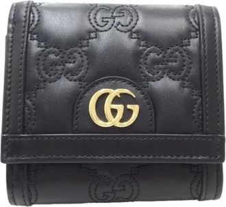 Gucci Tweedehands leren portemonnees - Dames - Vintage Accessoires - Zwart - ONE Size - Leer - Vintage