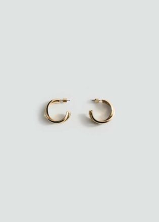 Mango Orecchini anello intrecciato oro - Donna - Taglia unica - MANGO