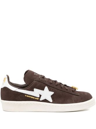 A Bathing Ape x Adidas campus trainers - women - Calf Leather/Fabric/Rubber - 4.5 - Brown