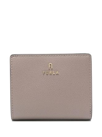 Furla logo-plaque wallet - women - Viscose/Calf Leather (top grain) - One Size - Grey