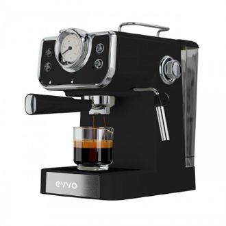 Cecotec Evvo Cafetera Express Intensa Retro, 15 Bares, Acabado Vintage, Cuerpo De Acero, Espressos Y Capuccinos, 950w, Doble Salida, Por