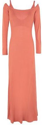 8 by YOOX COTTON KNIT LAYERED LONG DRESS