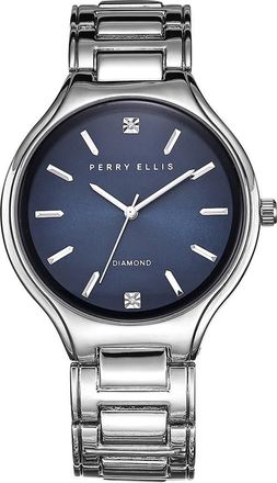 Perry Ellis Ultrathin Diamond Bracelet Watch, 42mm in Silver at Nordstrom Rack