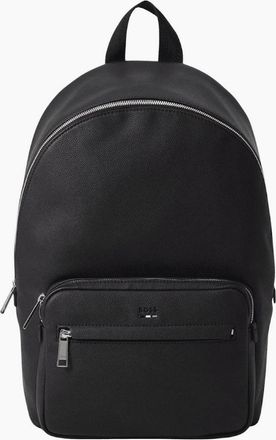 HUGO BOSS Mens Ray Grain Synthetic Leather Black Backpack - Size: ONE size