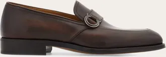 Ferragamo Men Gancini ornament moccasin Brown Size 10.5
