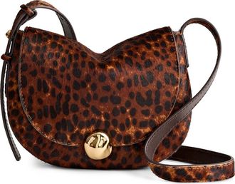 Madewell The Dakota Genuine Calf Hair Saddle Bag in Caramel Multi at Nordstrom