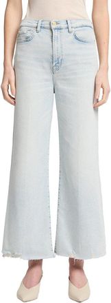 7 For All Mankind Ultra High Rise Cropped Maui Wide Leg Jean