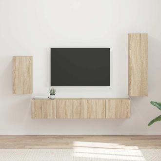 vidaXL Conjunto De Mueble De Tv 4 Uds. Roble Sonoma Vidaxl