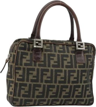Fendi Pre-owned Handbags, female, Brown, Size: ONE SIZE Pre-owned Vintage Canvas Handbag