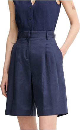 Trussardi Short Shorts - Dames - Korte Broeken - Blauw - S - Katoen - Korte Broeken