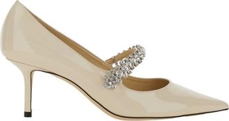 Jimmy Choo London Schoenen, Dames, Beige, 38 1/2 EU, Leer, Bing Pump 65